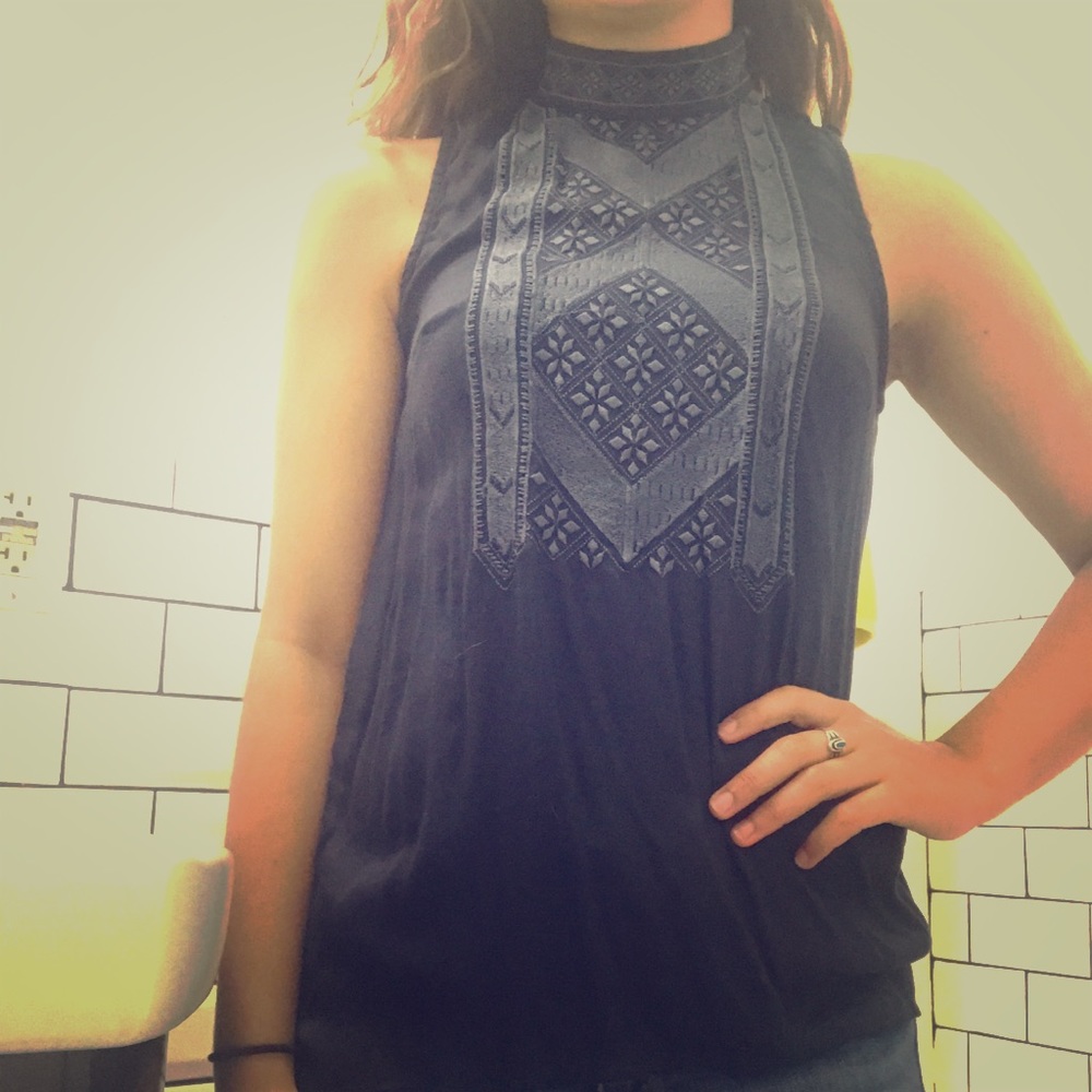 Mock Neck Blouse